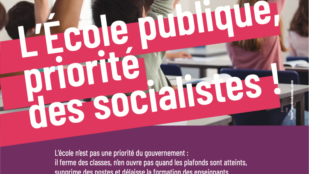 L Cole Publique Priorit Des Socialistes F D Ration Du Finist Re Du